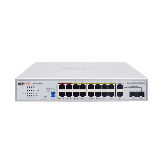 18-портов PoE суич Wi-Tek WI-PCES218GF