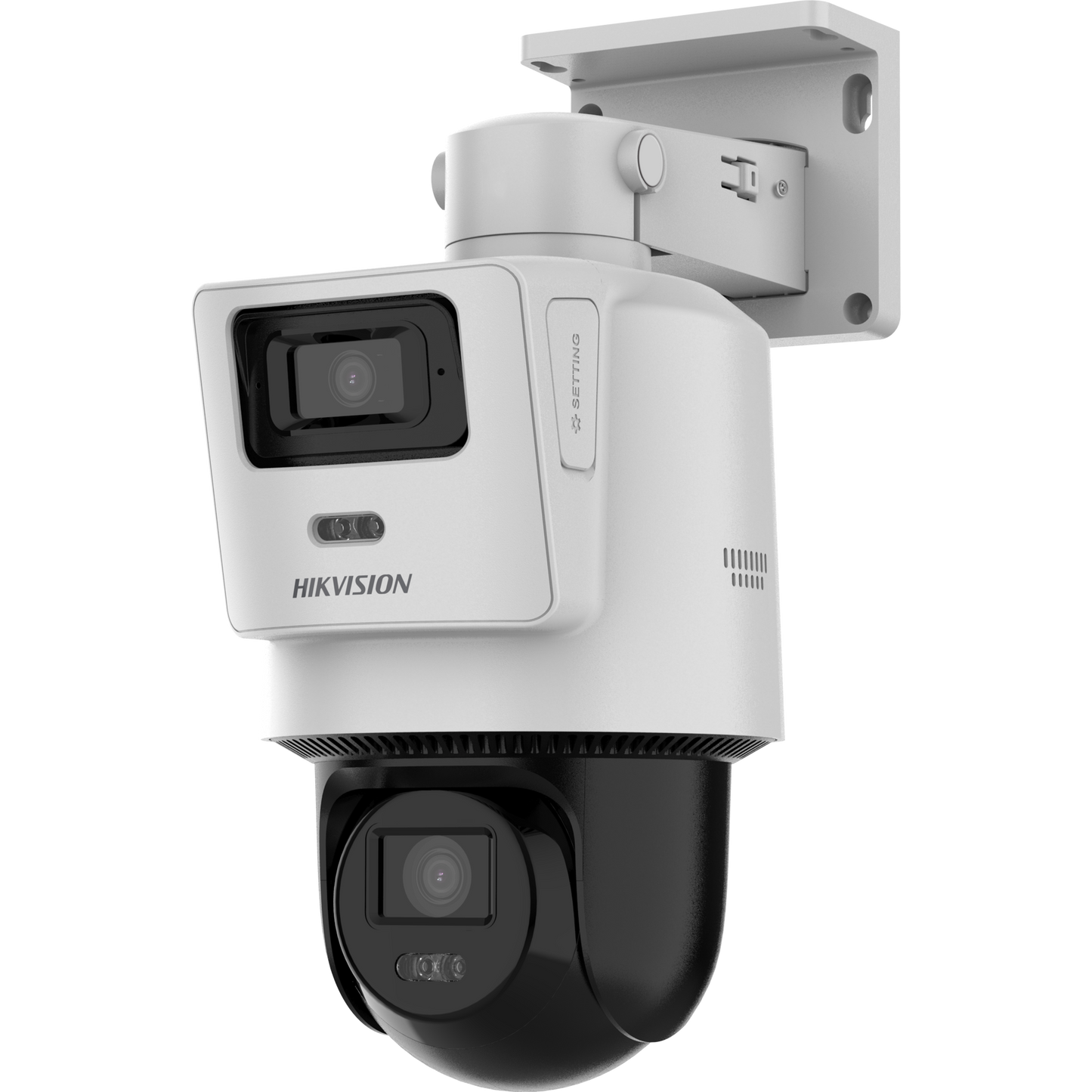 Управляема двусензорна IP мини-камера за видеонаблюдение, 4.0 + 4.0 MP HikVision DS-2SE2C400MWGE/14
