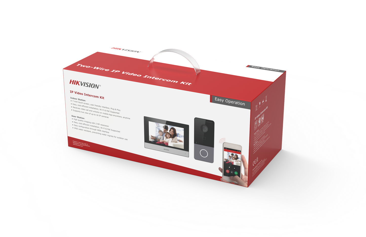 Еднопостов комплект IP видео домофонна система Hikvision с вграден четец за контрол на достъп