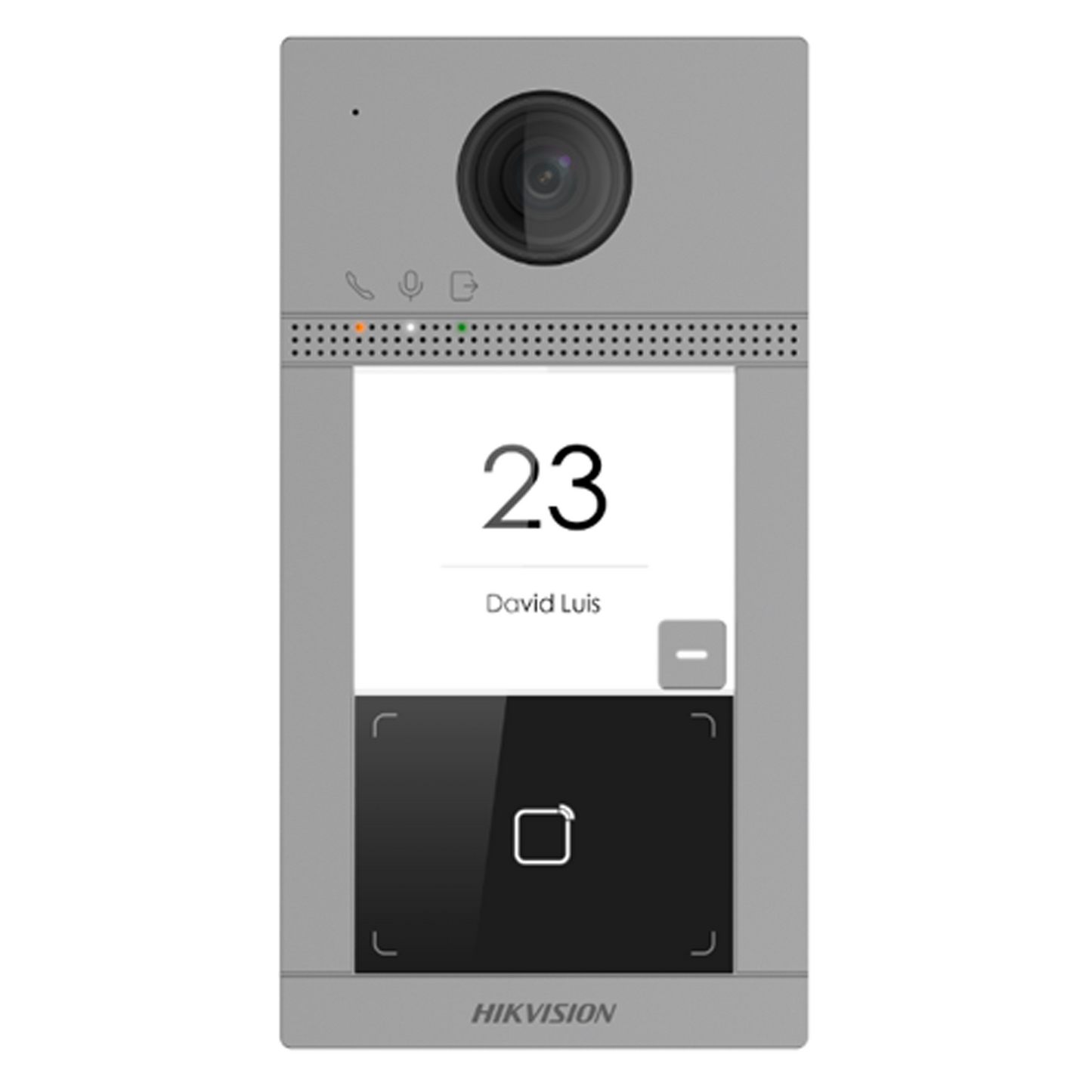 Метален лицев панел с 1 бутон за видео домофони Hikvision DS-KV8113-WME1(C)