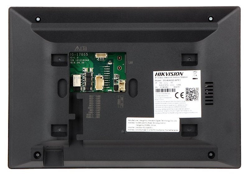 7" Touch-Screen мониторен панел за IP видеодомофонни системи HIKVISION DS-KH6320-WTE1-W в бял цвят
