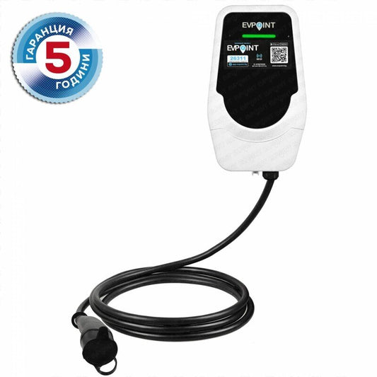 Зарядна станция EVPoint EV22 PLUS Тип 2 | 22 kW AC | 5м. кабел