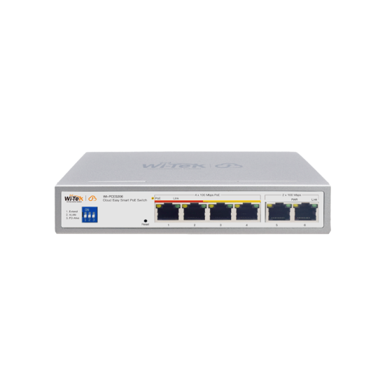 6-портов PoE суич Wi-Tek WI-PCES206