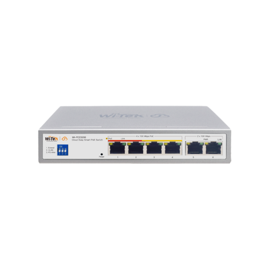 6-портов PoE суич Wi-Tek WI-PCES206