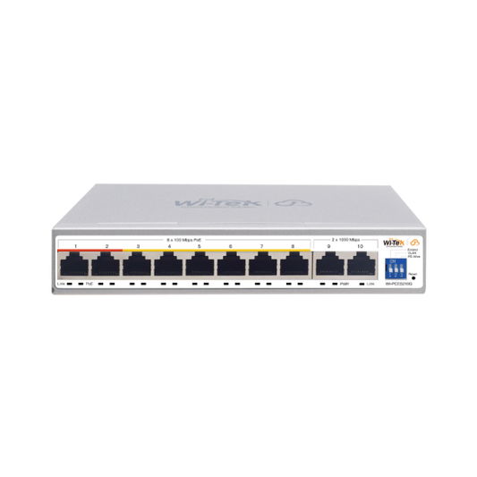 10-портов PoE суич Wi-Tek WI-PCES210G