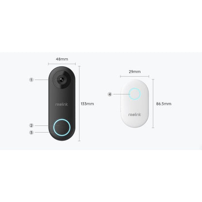 Reolink D340W WiFi видео звънец с камера 5MP