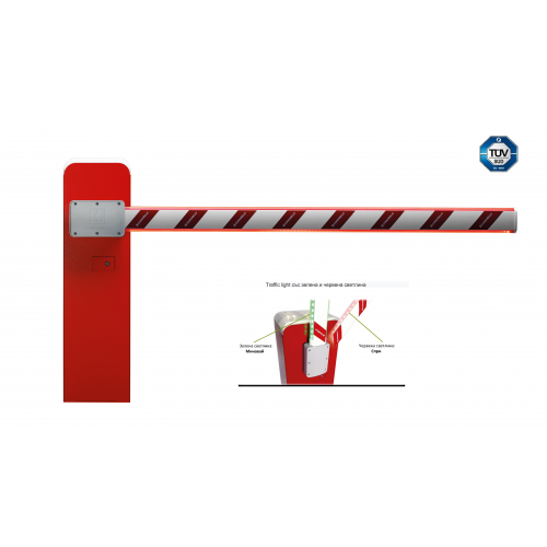 Comunello - Електромеханична бариера LIMIT 600 с дължина на рамото до 6 м. с Traffic light