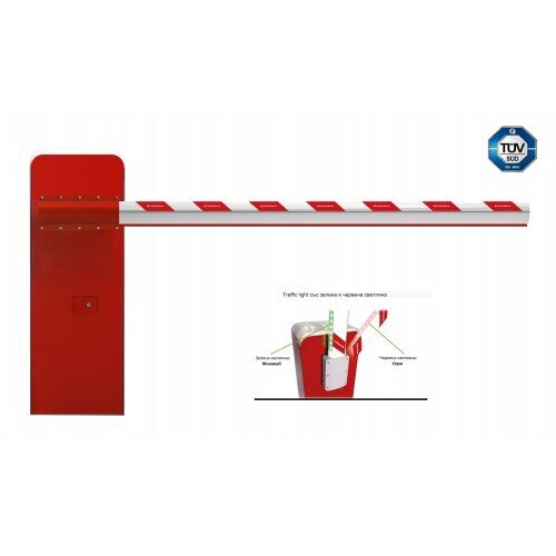 Comunello - Електромеханична бариера LIMIT 800 с дължина на рамото до 8 м. с Traffic light