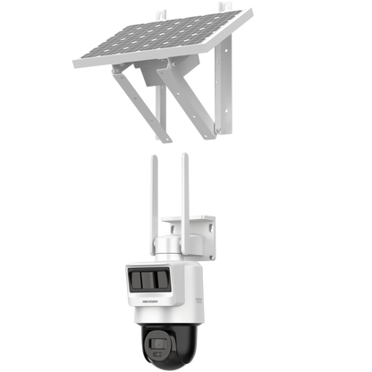 Автономна 4 MPX 4G IP камера HIKVISION DS-2DE2C400IWG-K/4G/C05S10 със соларен панел, обектив 2.8 mm, микрофон и говорител