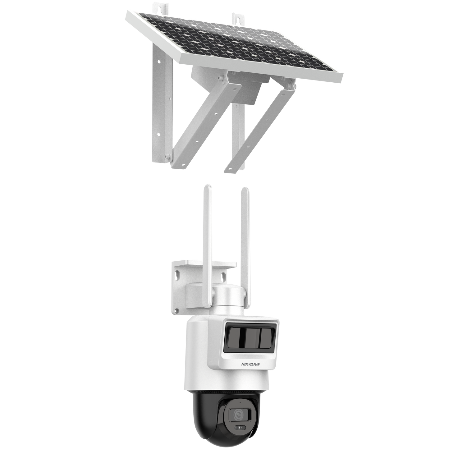 Автономна 4 MPX 4G IP камера HIKVISION DS-2DE2C400IWG-K/4G/C05S10 със соларен панел, обектив 2.8 mm, микрофон и говорител