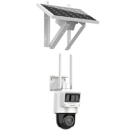 Автономна 4 MPX 4G IP камера HIKVISION DS-2DE2C400IWG-K/4G/C05S10 със соларен панел, обектив 2.8 mm, микрофон и говорител
