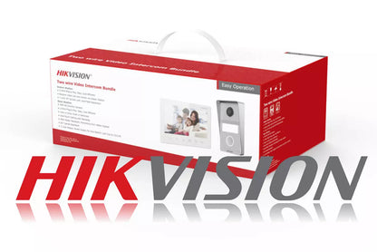 Еднопостов комплект двупроводна видеодомофонна система Hikvision за вграден монтаж DS-KIS101-P/Flush