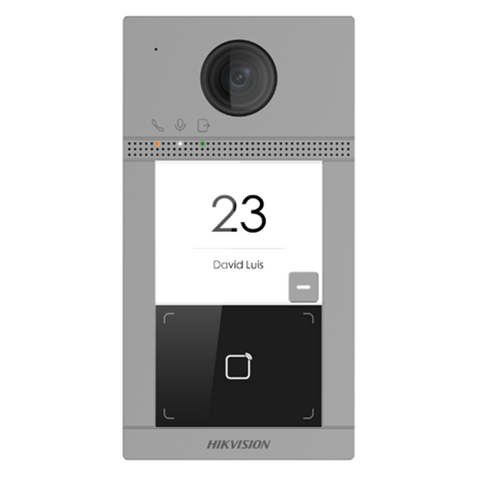 Метален лицев панел с 1 бутон за видео домофони Hikvision DS-KV8113-WME1(C)