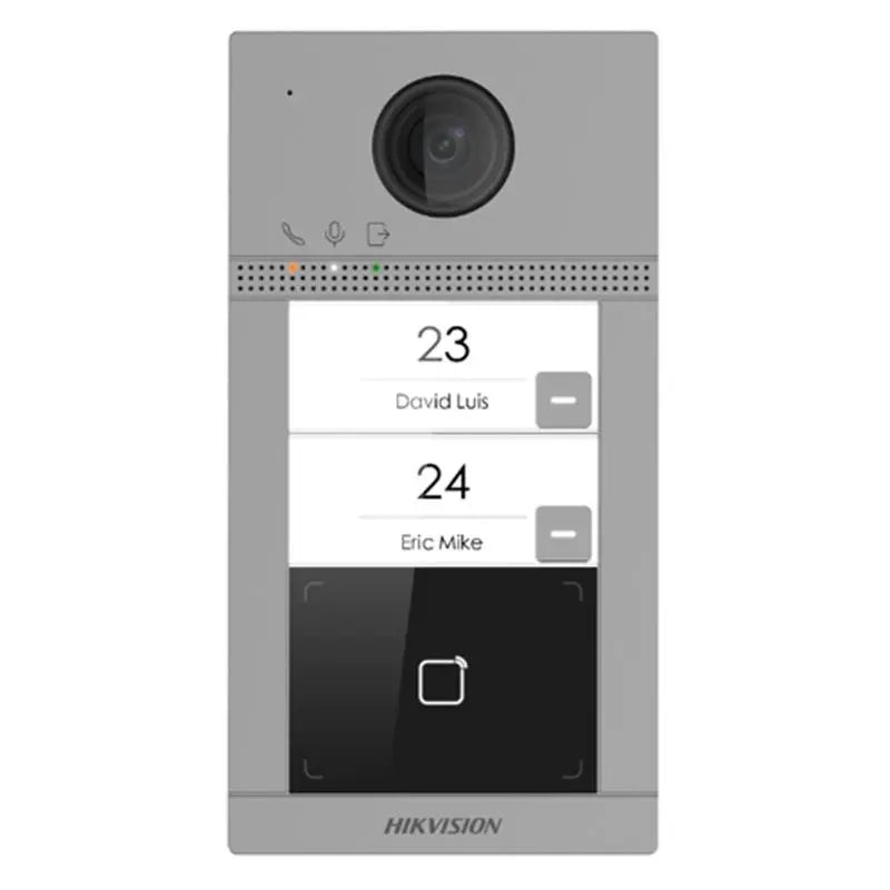 Лицев панел с два бутона за повикване за IP видео домофони Hikvision DS-KV8213-WME1(C)/Flush