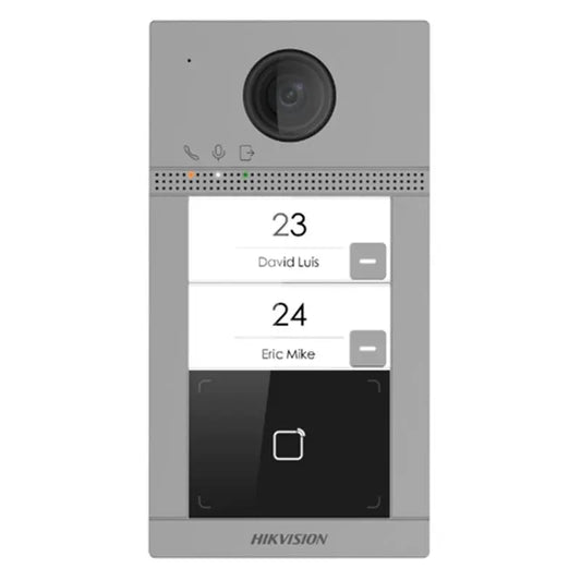 Лицев панел с два бутона за повикване за IP видео домофони Hikvision DS-KV8213-WME1(C)/Flush