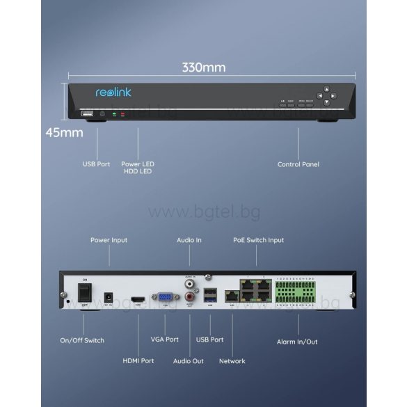 Reolink RLN36 36-канален NVR без HDD (без PoE)