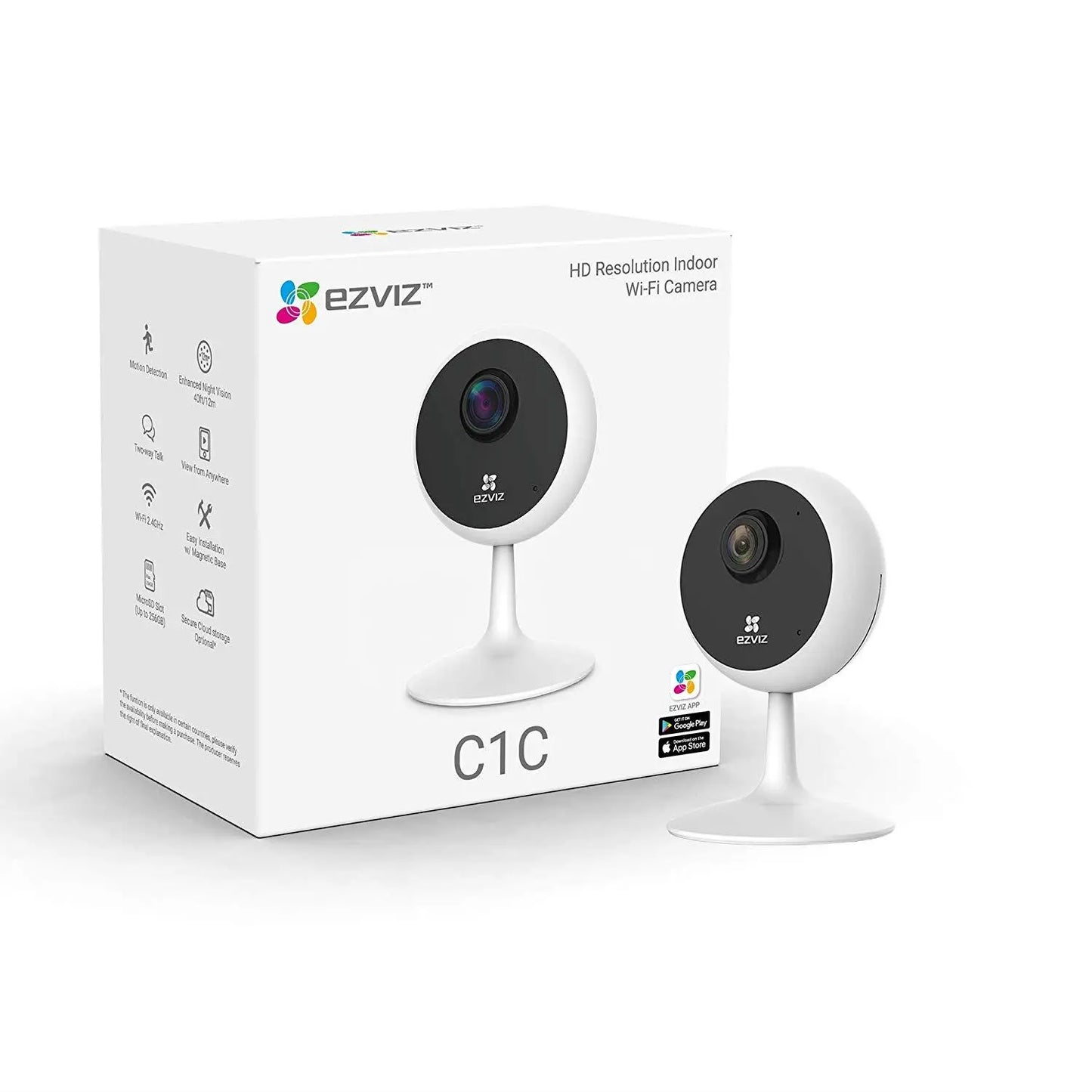 Камера EZVIZ C1C, 1080p, 10 м. нощно виждане, двупосочено аудио, MicroSD