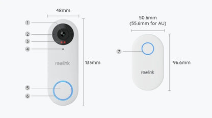 Reolink Видео Звънец D340P PoE