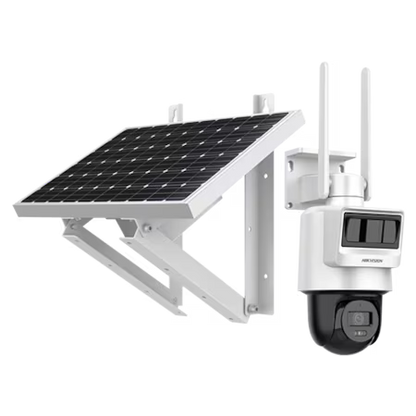 Автономна 4 MPX 4G IP камера HIKVISION DS-2DE2C400IWG-K/4G/C05S10 със соларен панел, обектив 2.8 mm, микрофон и говорител